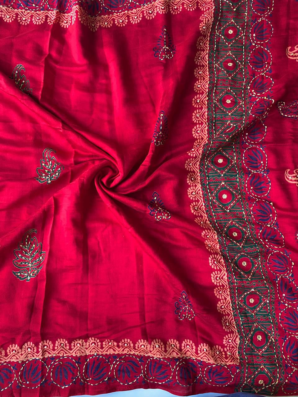 Iris Illusion Chanderi Cotton Saree