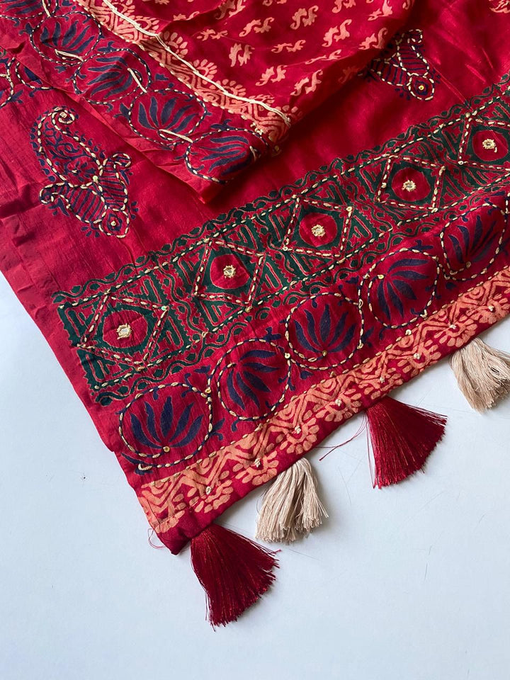 Iris Illusion Chanderi Cotton Saree