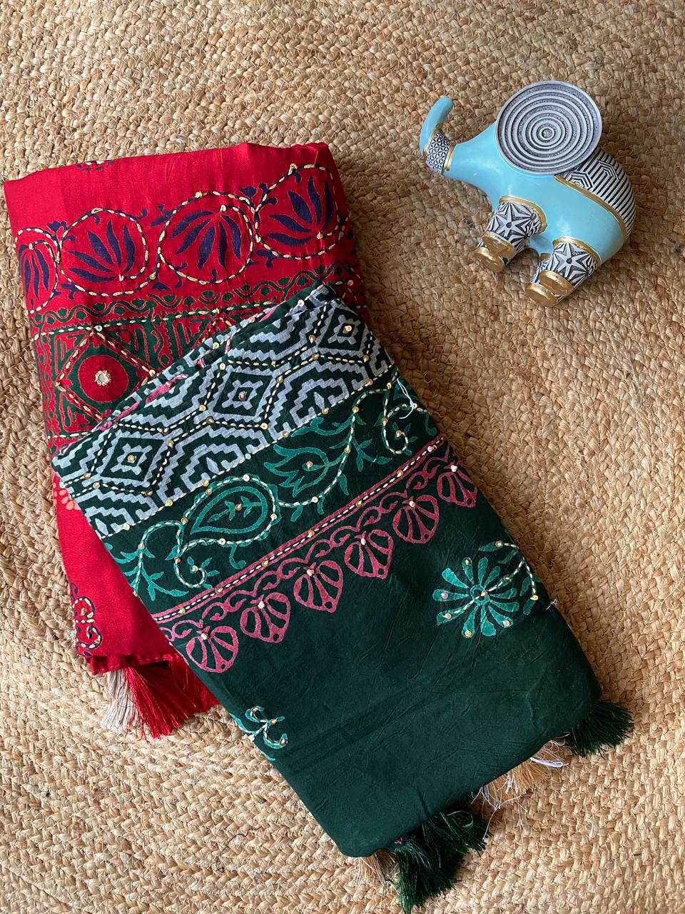 Iris Illusion Chanderi Cotton Saree