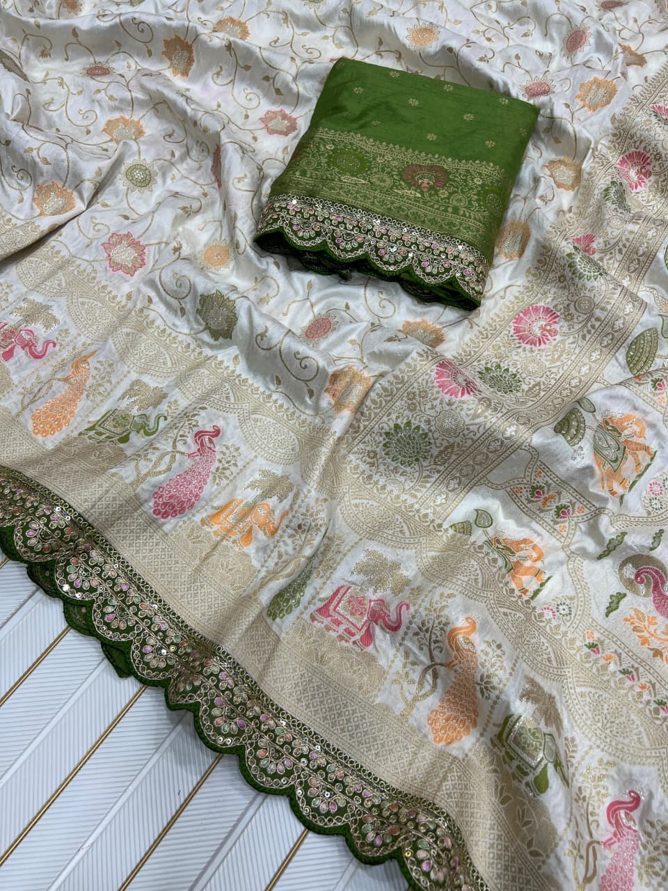 Rosetta Radiance Dola Silk Saree