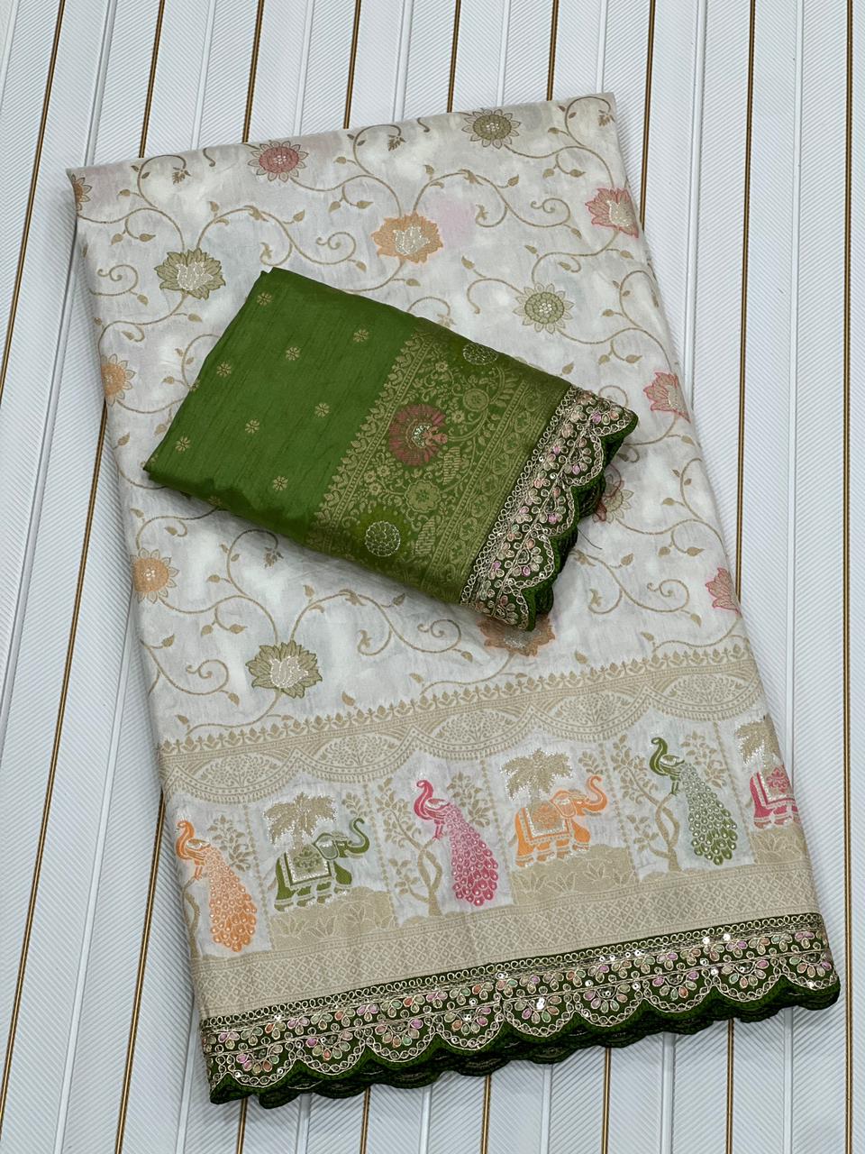 Rosetta Radiance Dola Silk Saree