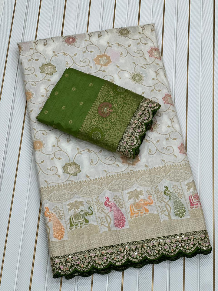 Rosetta Radiance Dola Silk Saree