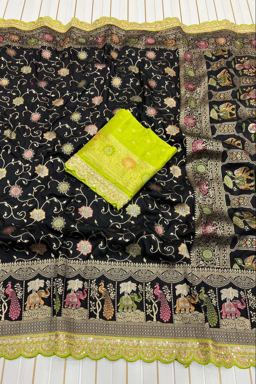 Rosetta Radiance Dola Silk Saree