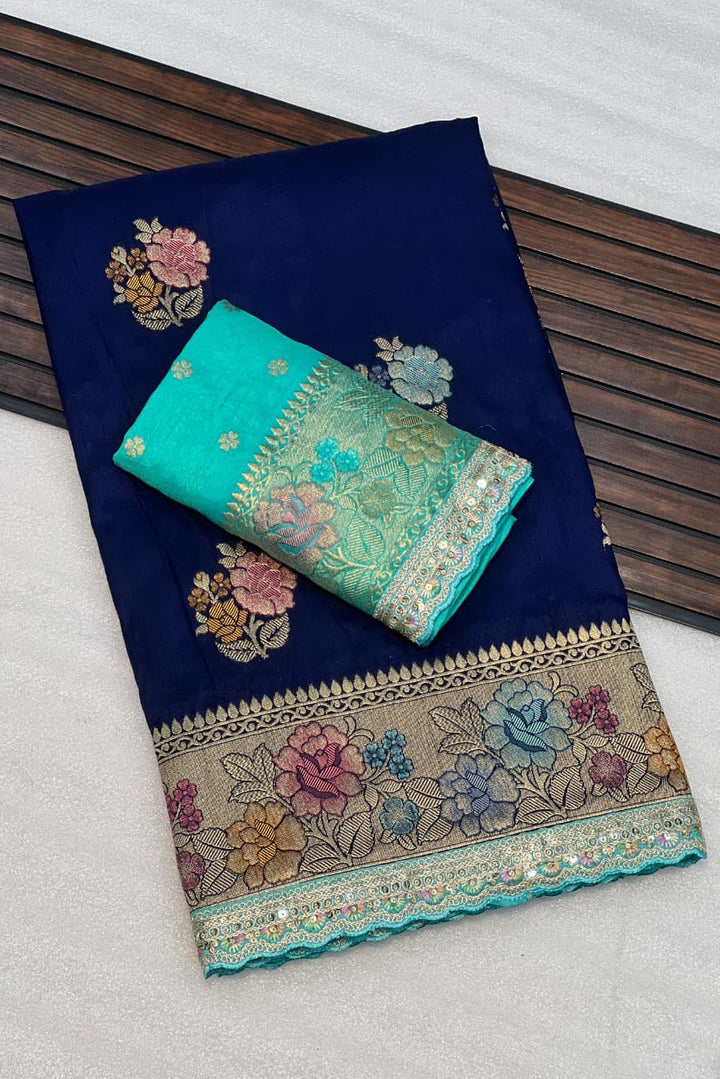 Whispering Willows  Banarasi Dola Silk Saree