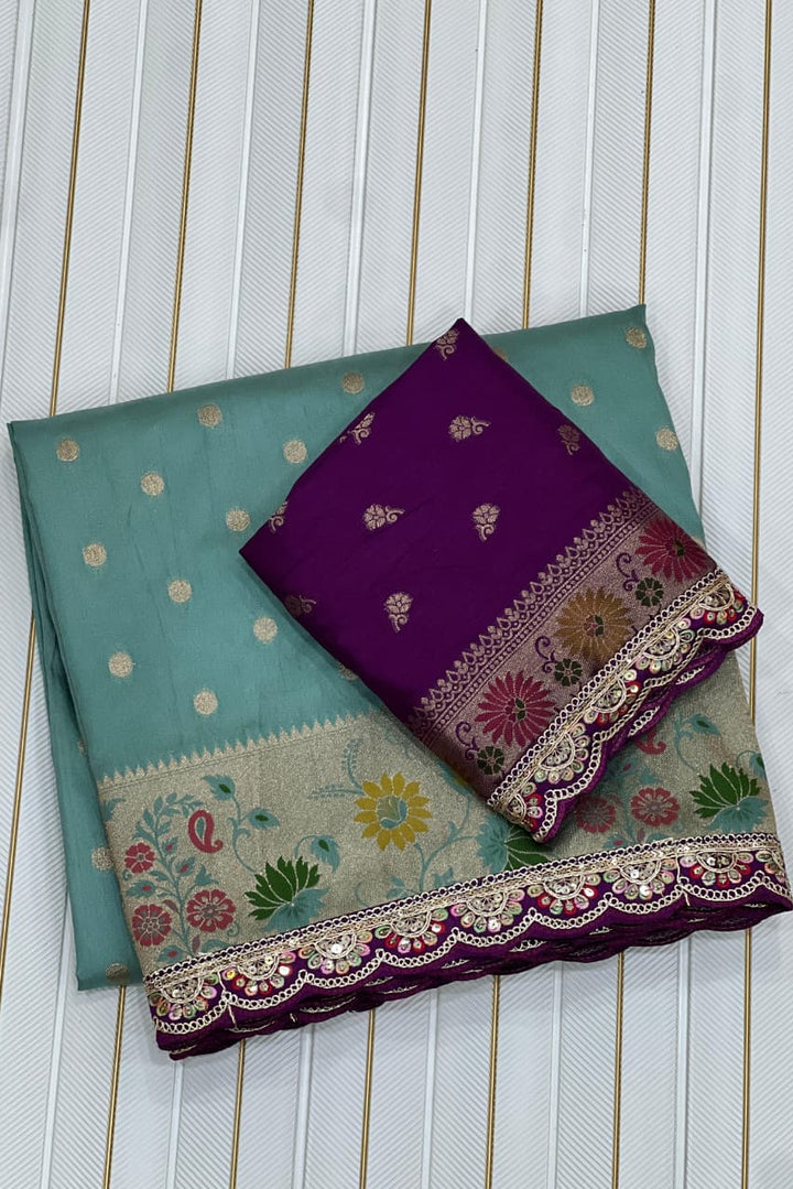 The Night Rose Banarasi Dola Silk Saree