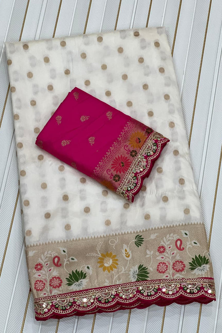 The Night Rose Banarasi Dola Silk Saree