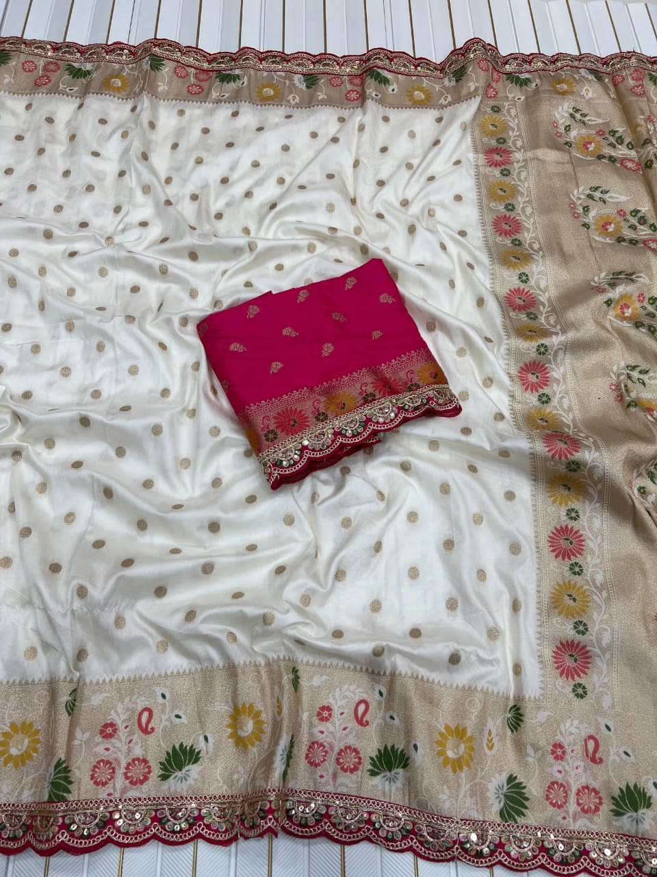 The Night Rose Banarasi Dola Silk Saree