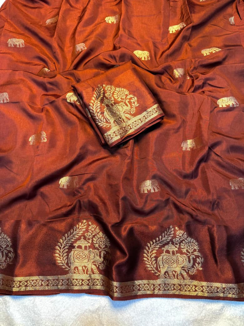 SoulKatha Fancy Satin Khaddi Silk