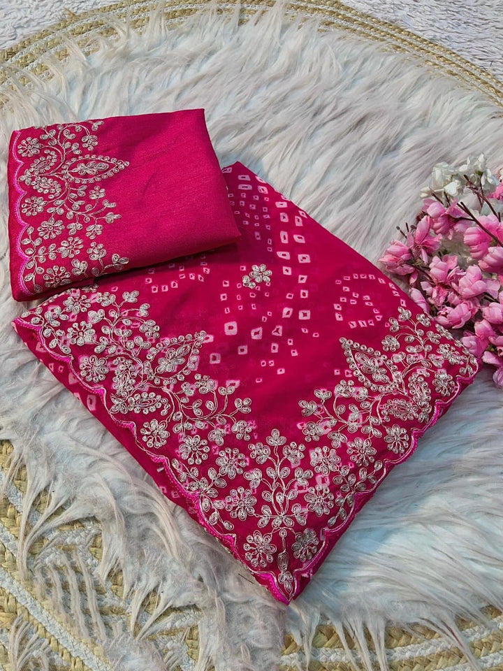 Lovely Inspiration Georgette Silk Saree