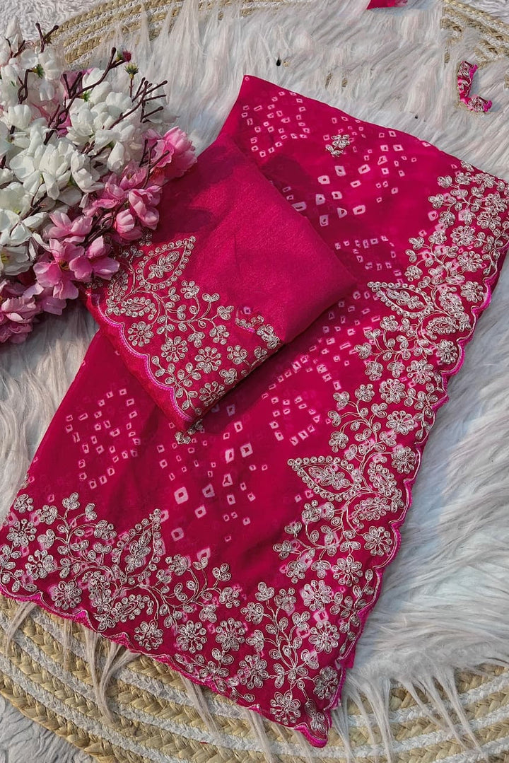 Lovely Inspiration Georgette Silk Saree