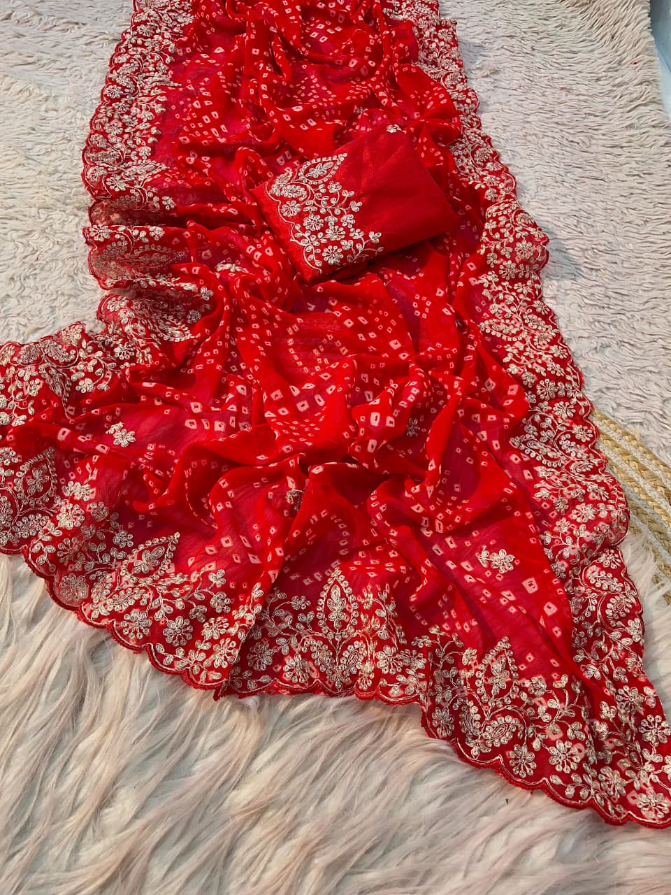 Lovely Inspiration Georgette Silk Saree