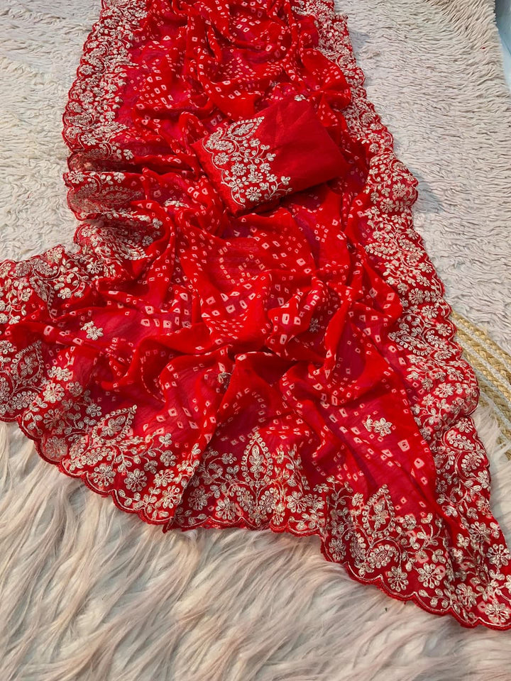 Lovely Inspiration Georgette Silk Saree