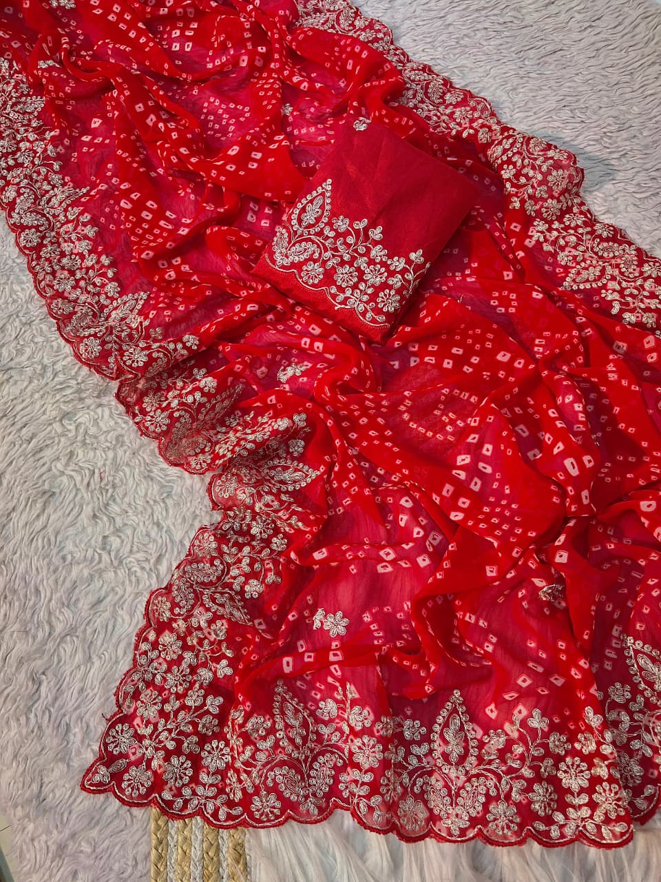 Lovely Inspiration Georgette Silk Saree