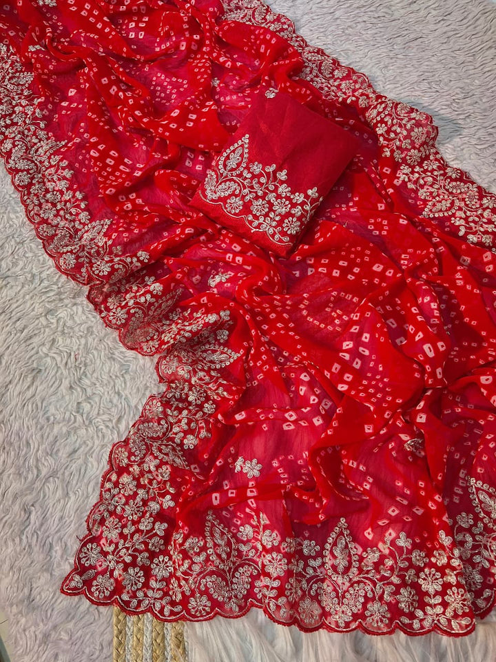 Lovely Inspiration Georgette Silk Saree