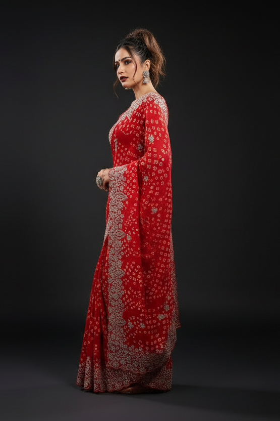 Lovely Inspiration Georgette Silk Saree