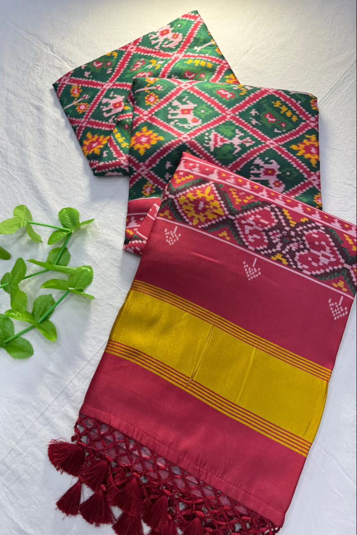Opaline Dream Patola Silk Saree