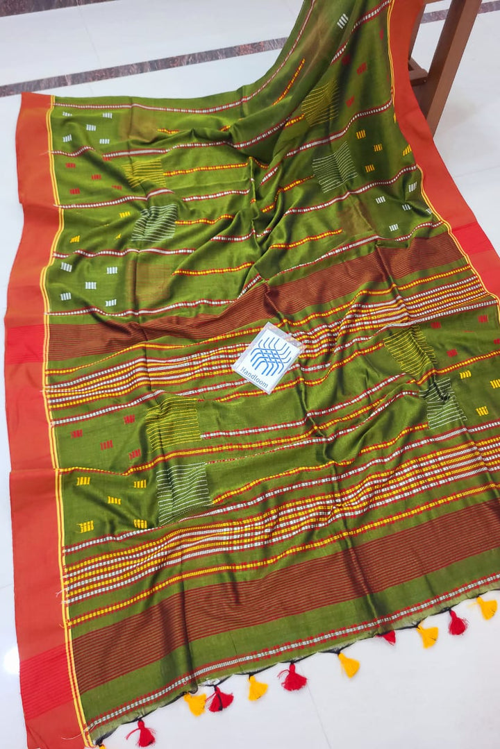 HridayKomol Mercerised Cotton Saree