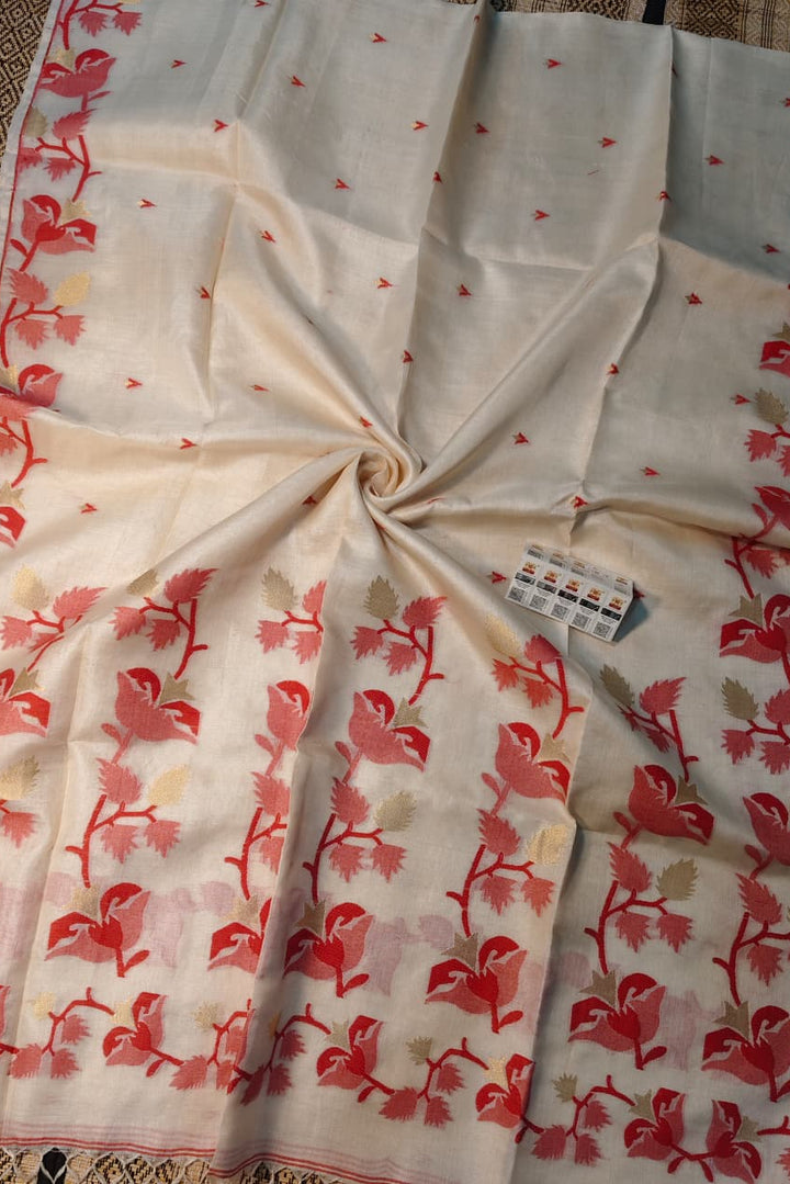 PremGeet Gachi Tussar Jamdani Saree