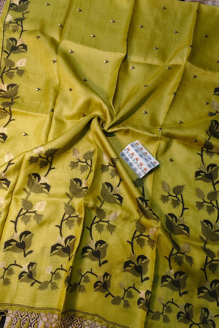 PremGeet Gachi Tussar Jamdani Saree