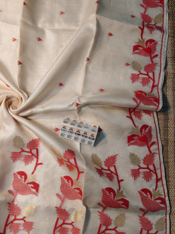 PremGeet Gachi Tussar Jamdani Saree