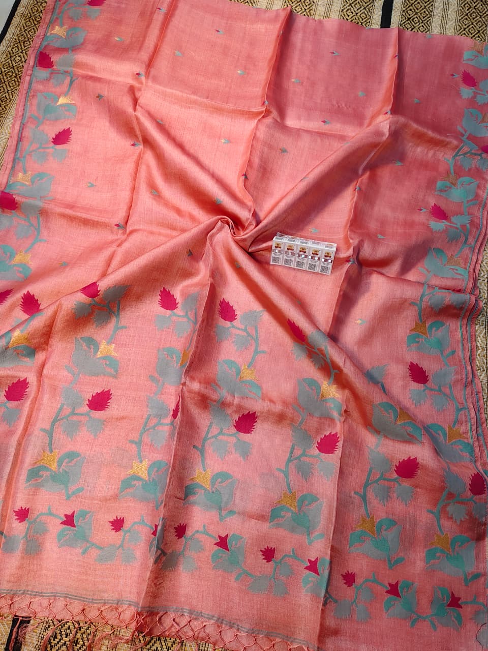 PremGeet Gachi Tussar Jamdani Saree