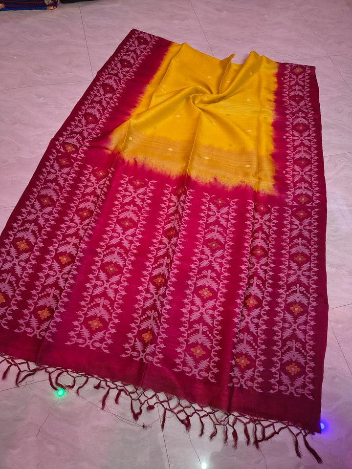 Hridayraagini Gachi Tussar Jamdani Saree