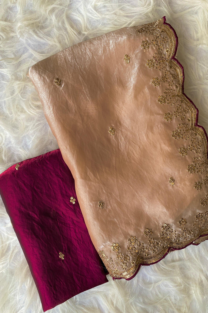 Roselle Charm Fancy Silk Saree