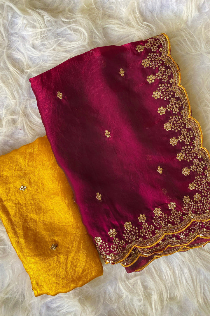 Roselle Charm Fancy Silk Saree