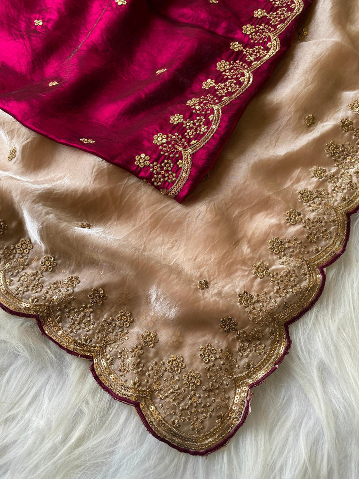 Roselle Charm Fancy Silk Saree