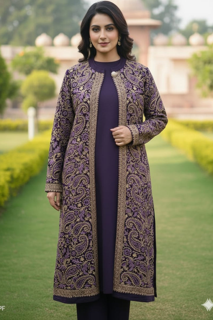 Mist of Roses Velvet Suit Set