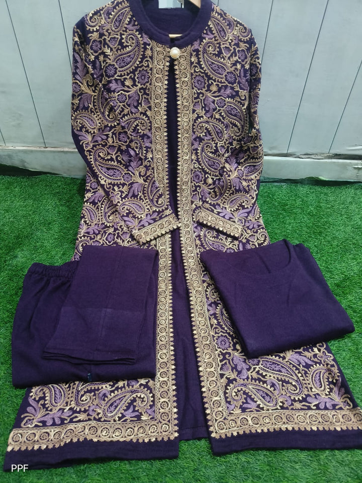 Mist of Roses Velvet Suit Set