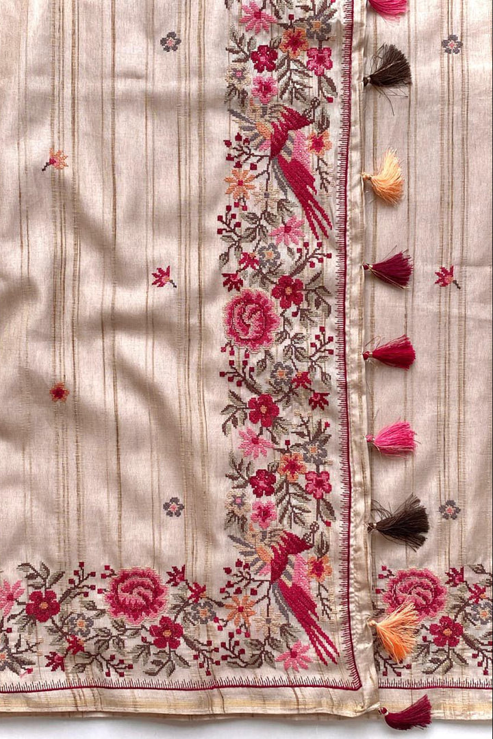 Breezora Fancy Tussar Silk Saree