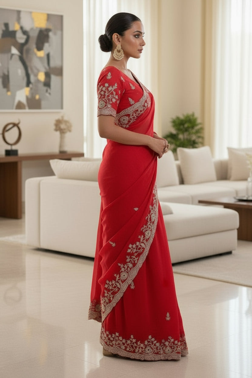 Shining in style Fancy Silk Saree