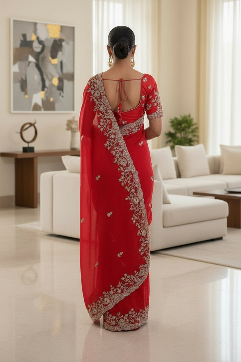 Shining in style Fancy Silk Saree
