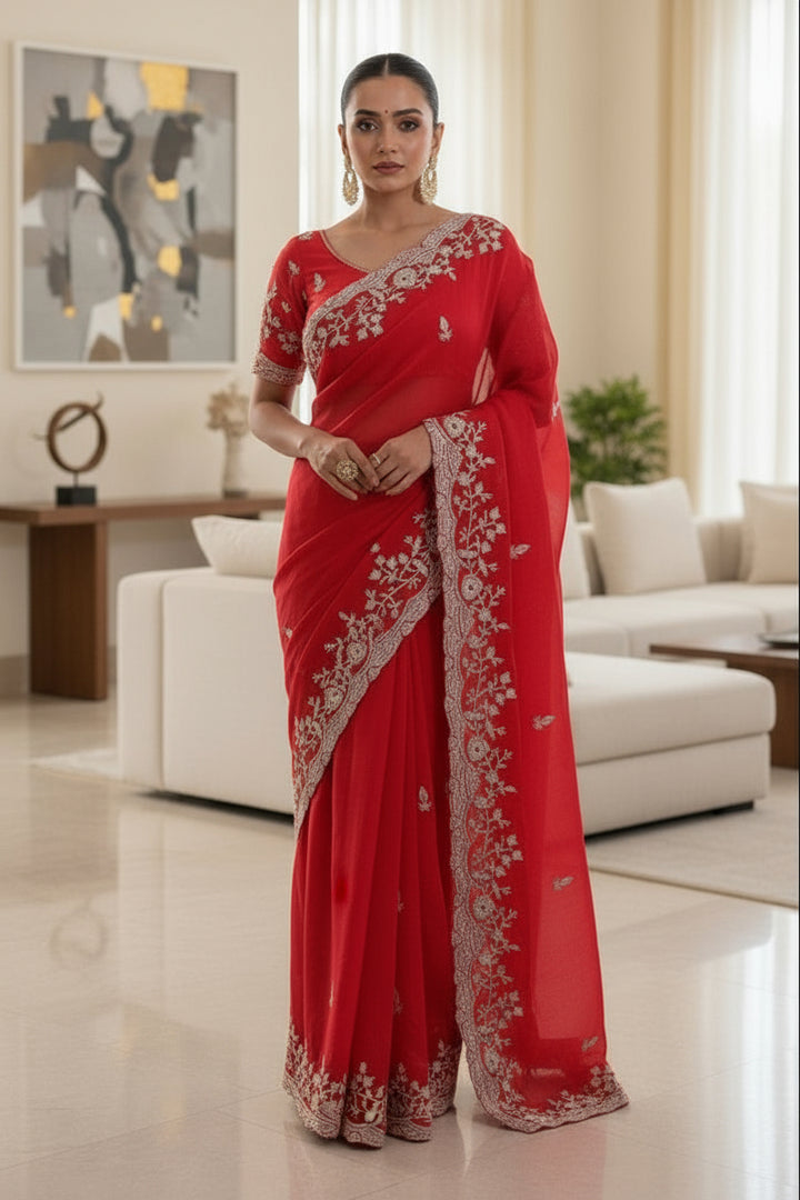 Shining in style Fancy Silk Saree