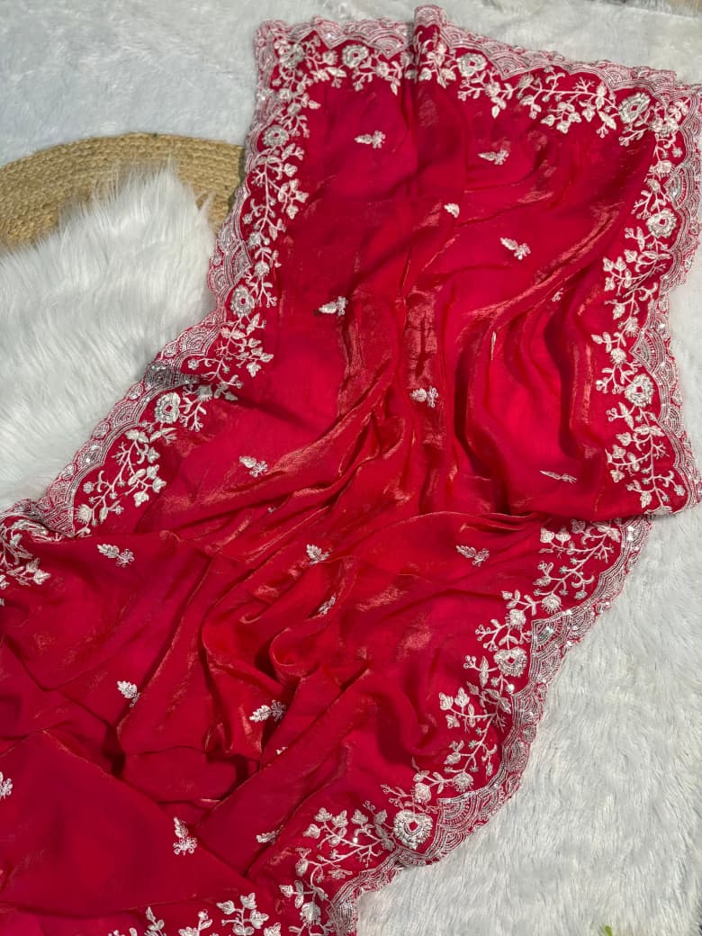 Shining in style Fancy Silk Saree