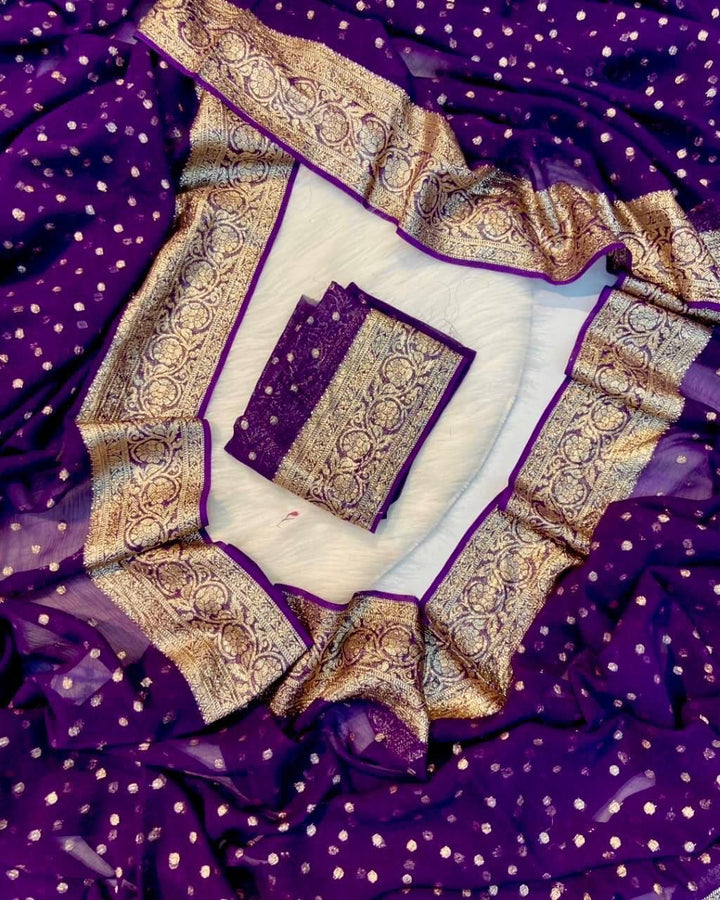 Bright Aura Viscose Georgette Saree