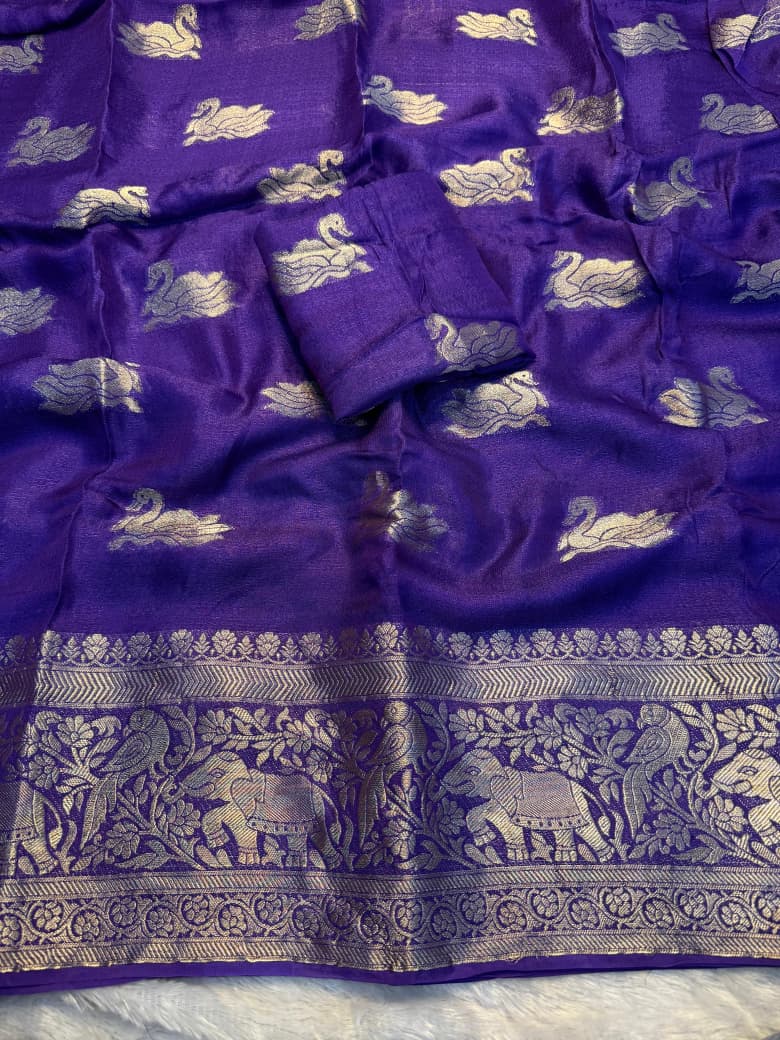 ShineVerse Viscose Jute khadi Saree