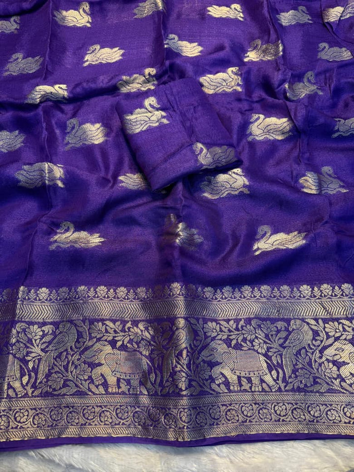 ShineVerse Viscose Jute khadi Saree