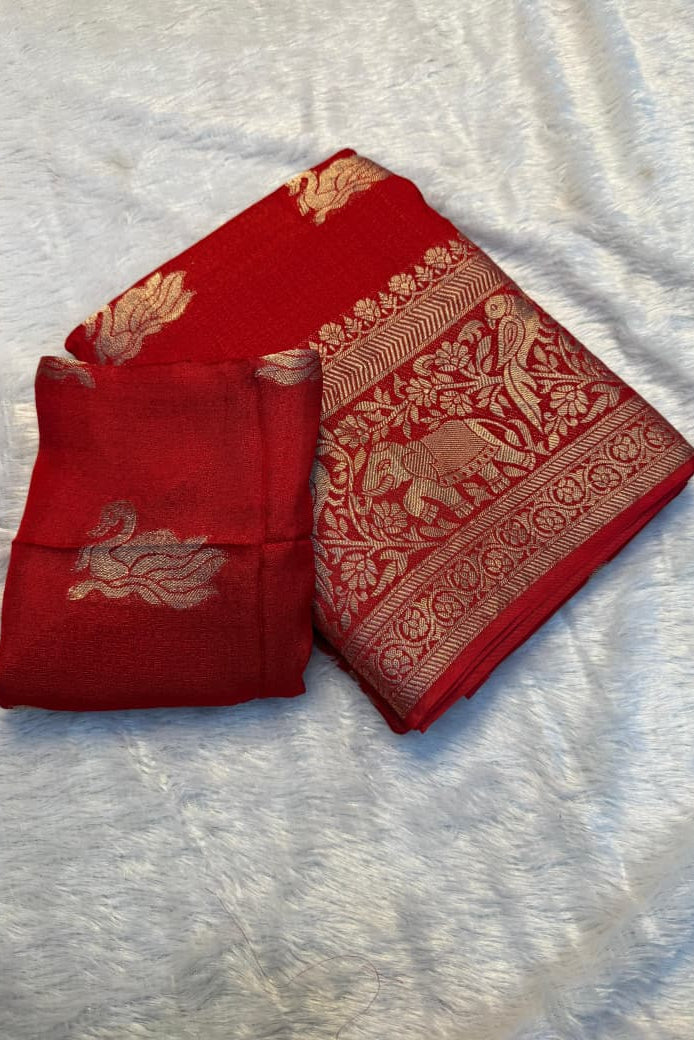 ShineVerse Viscose Jute khadi Saree