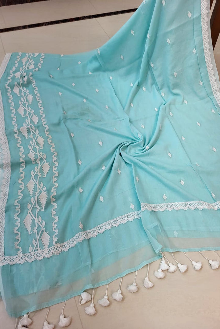 MonBari Mul Cotton Saree