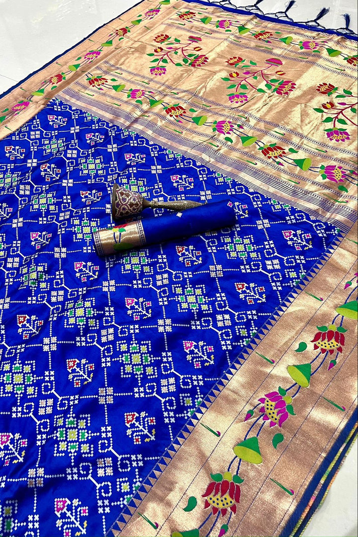 Waves Of Wonder Kanjivarum Patola Paithani Silk Saree