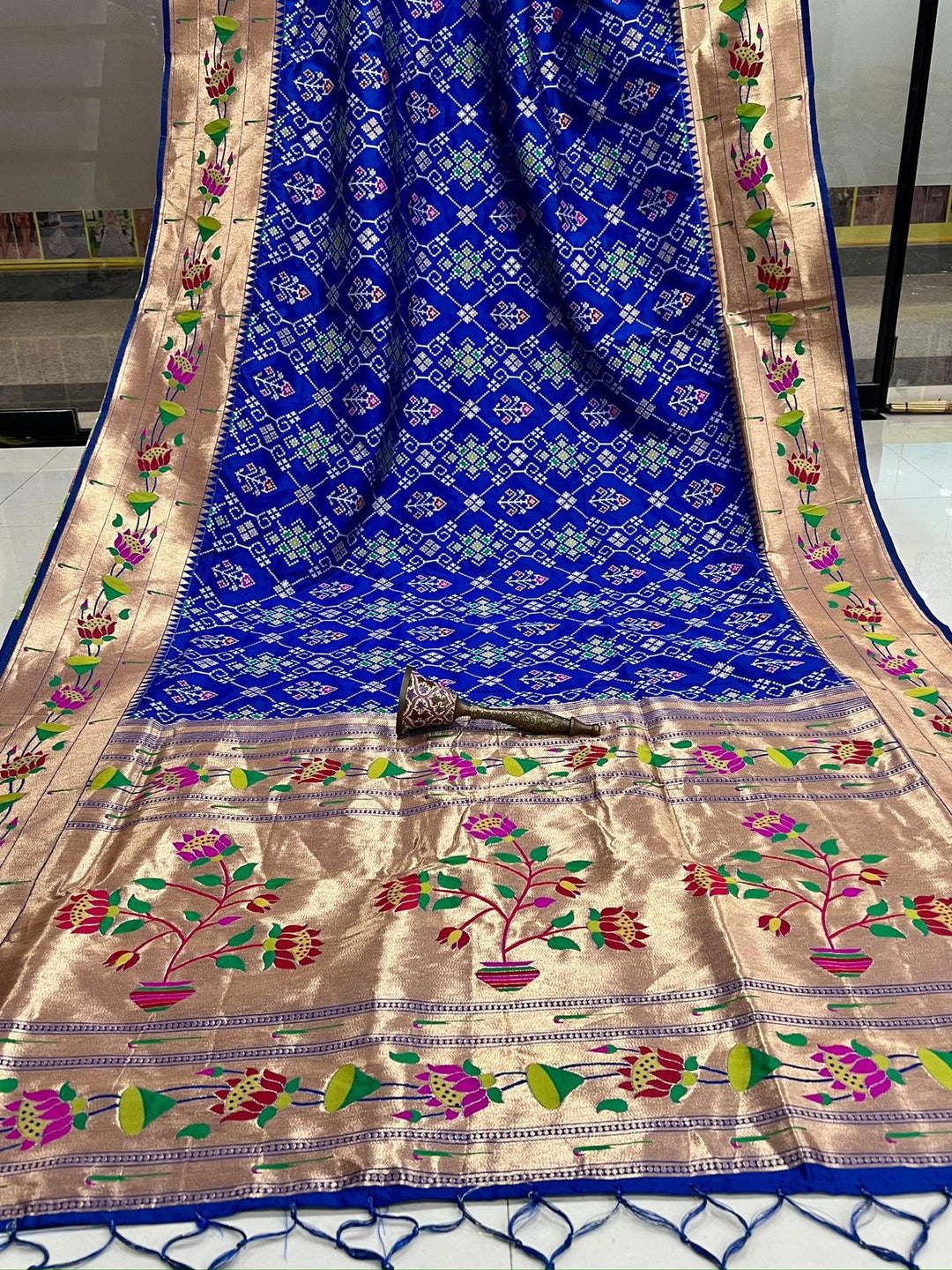 Waves Of Wonder Kanjivarum Patola Paithani Silk Saree