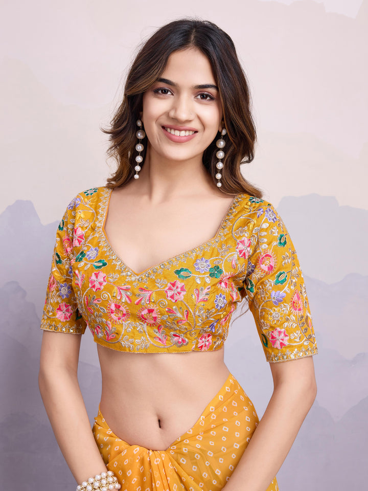 Silver Frost Georgette Silk Saree