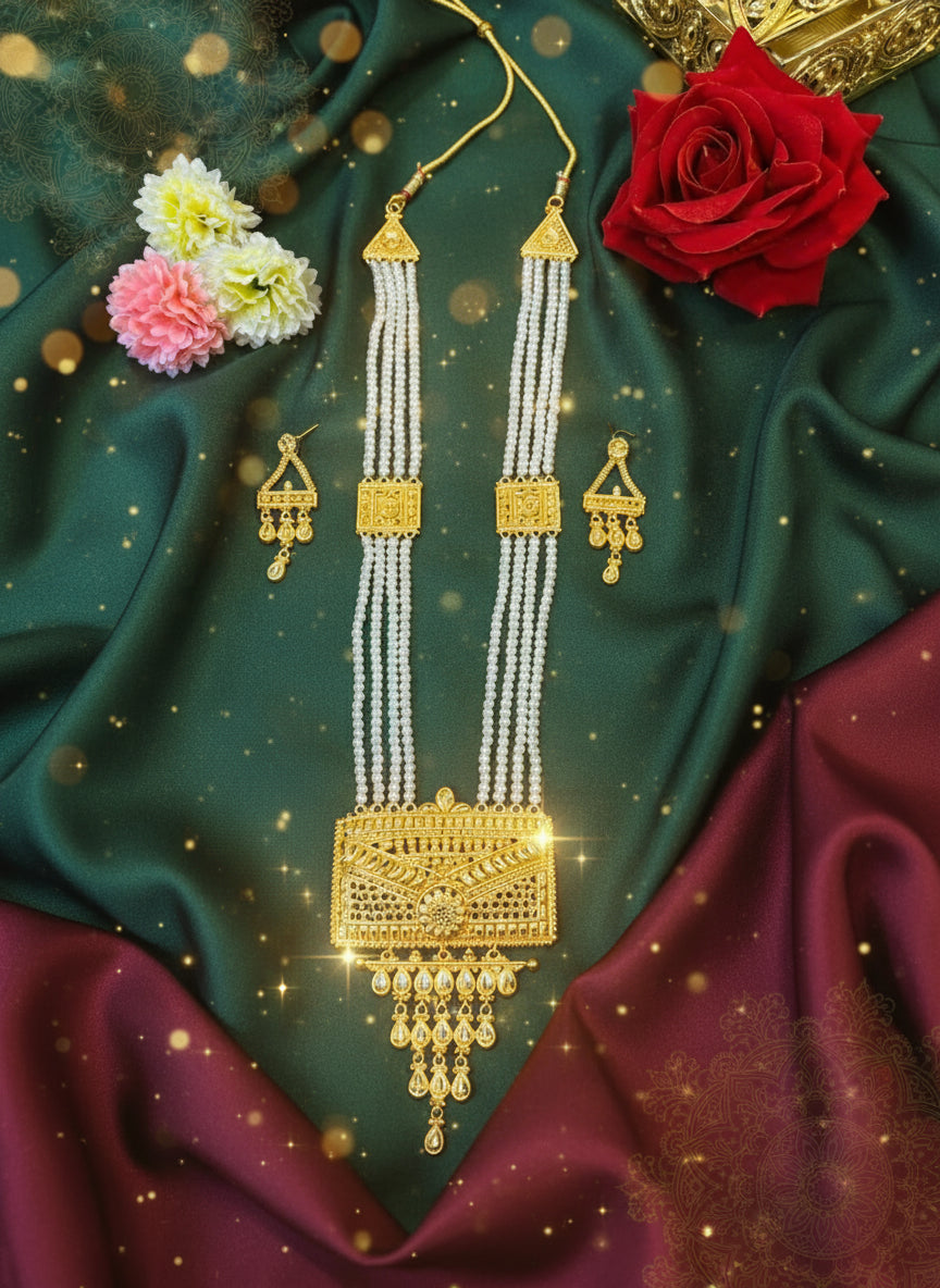 Opulent Charm Gold Plated Necklace Set
