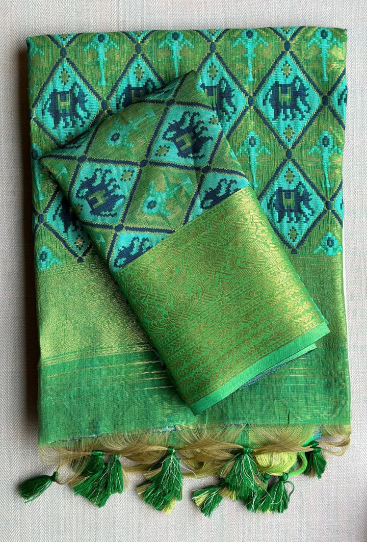 BloomKriti Fancy Cotton Saree