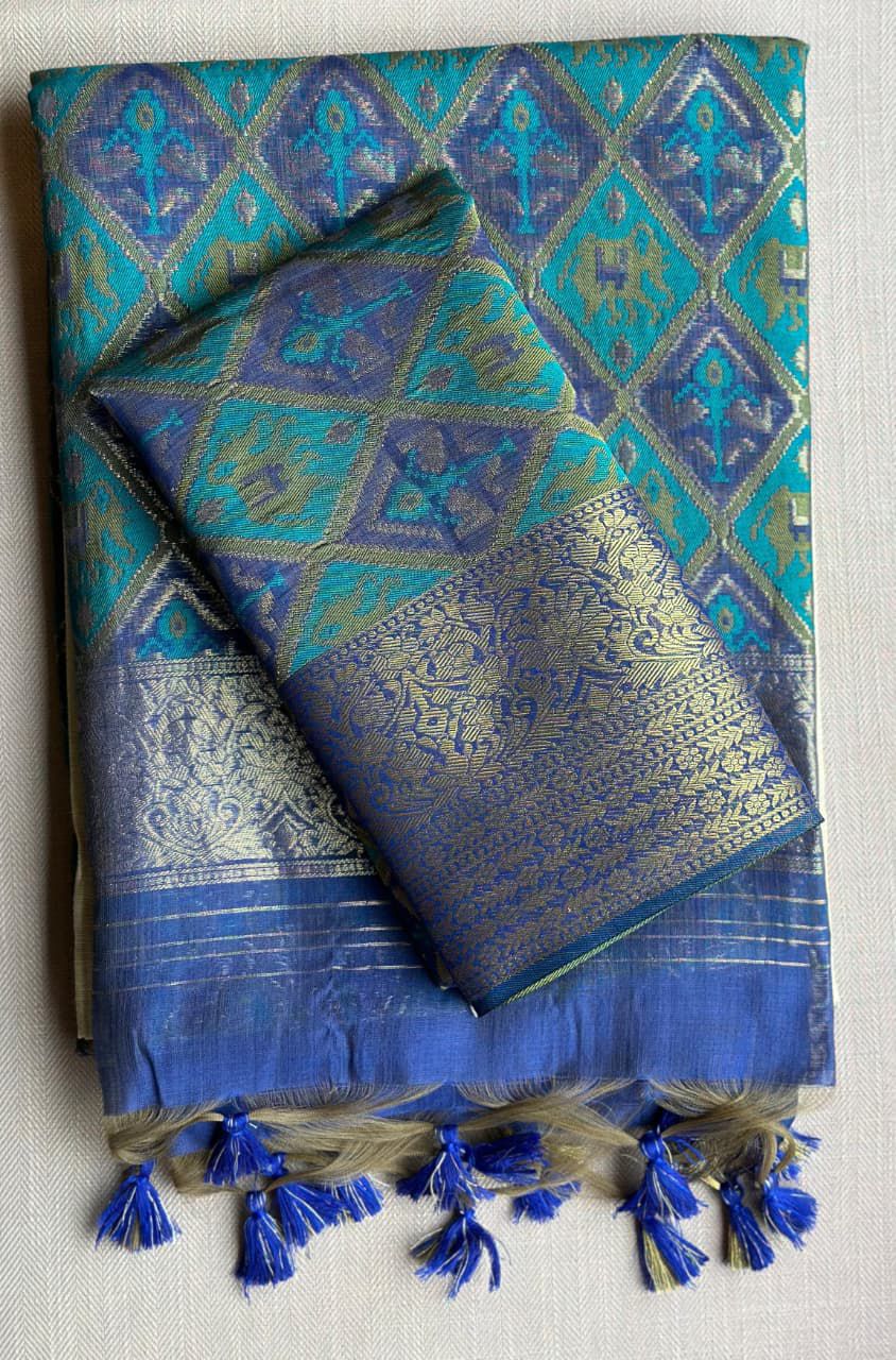 BloomKriti Fancy Cotton Saree