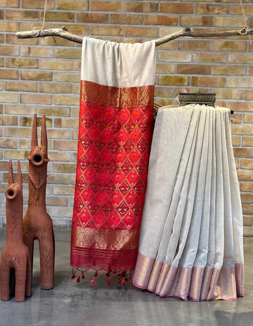 BloomKriti Fancy Cotton Saree