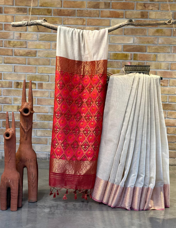 BloomKriti Fancy Cotton Saree