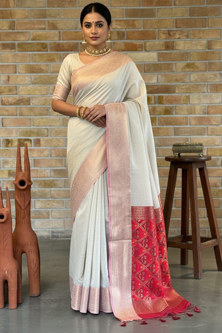BloomKriti Fancy Cotton Saree
